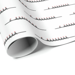 Ladies Women Santa Hat Rowing Rowers Crew Team #4 Wrapping Paper
