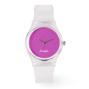 Ladies Wrist Watch Hot Pink Customised