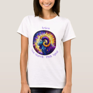 Ladies Zodiac T Shirt, Aries Ram, Horoscope T-Shirt