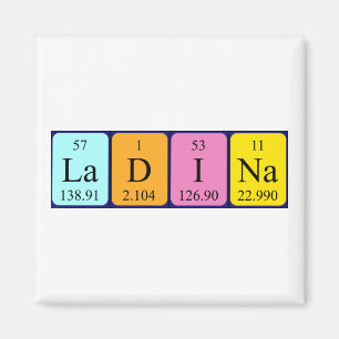 Ladina periodic table name magnet