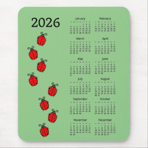 Ladiy Bugs 2026 Calendar Mousepad