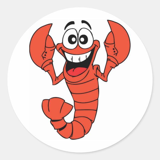 Ladlow the Lobster Classic Round Sticker (Front)