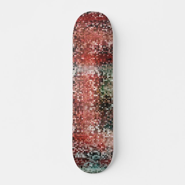 Ladrilho vermelho manchado com tinta spray skateboard (Front)