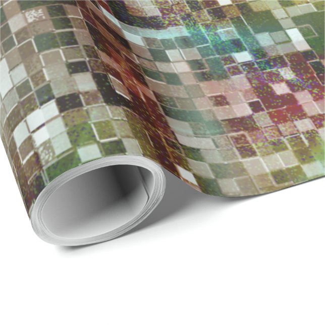 Ladrilho vermelho manchado com tinta spray wrapping paper (Roll Corner)