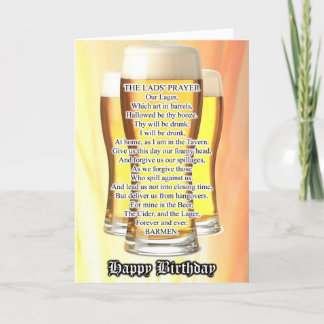 Lad's Prayer Birthday Card