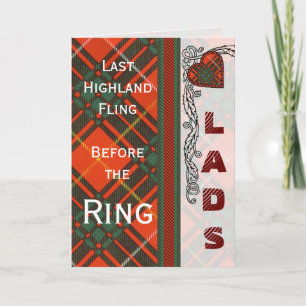 Lads Stag night -  Nicholson Scottish Tartan Invitation