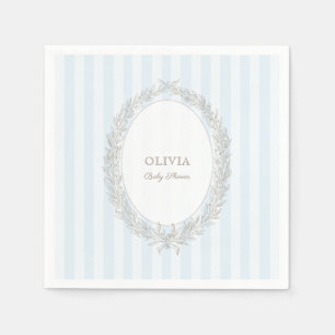 Laduree French Caffee Patisserie Bonjour Bebe Blue Napkin