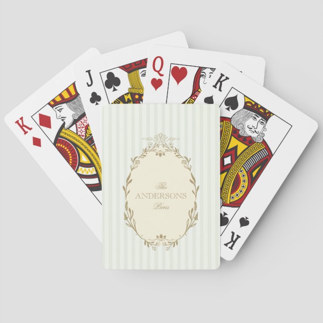 Ladurée Paris French Patisserie Vintage Chic Playing Cards (Back)