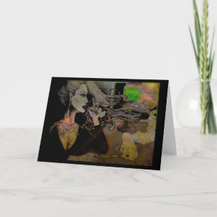 Lady Absinthe Greeting Card