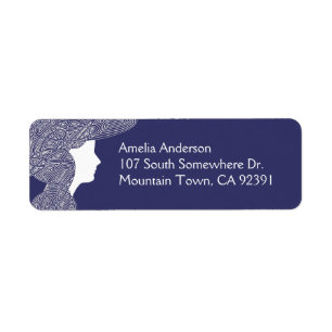 Lady Address Label Return Address Label