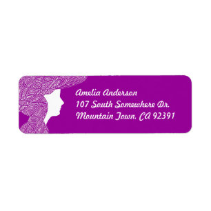 Lady Address Label Return Address Label
