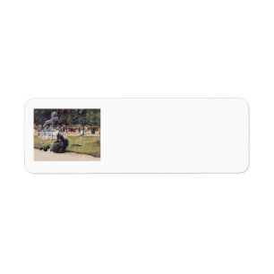 Lady and Border Collie in Park Return Address Label
