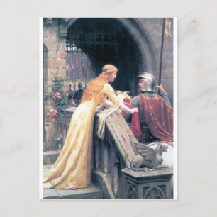 Lady and Knight castle Postcard