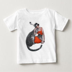 Lady and Leopard Baby T-Shirt