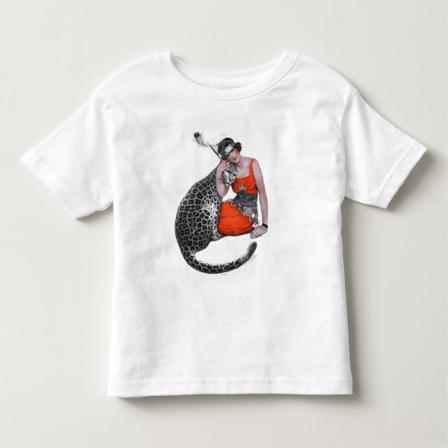 Lady and Leopard Toddler T-Shirt (Front)