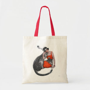 Lady and Leopard Tote Bag