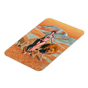 Lady and Lion Magnet