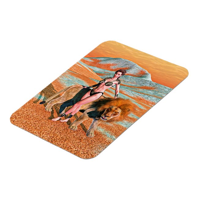 Lady and Lion Magnet (Left Side)