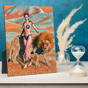 Lady and Lion Plaque