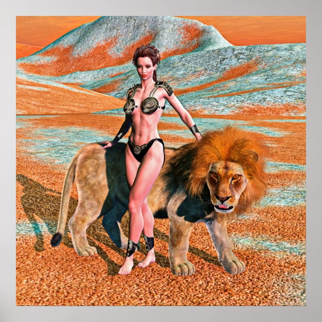 Lady and Lion Poster (Front)