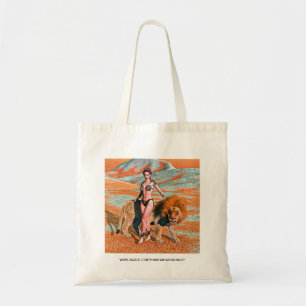 Lady and Lion Tote Bag