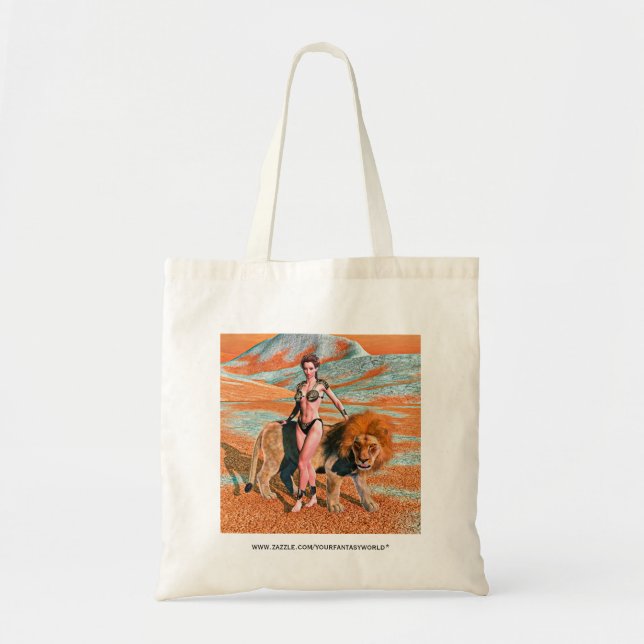Lady and Lion Tote Bag (Front)