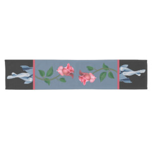 Lady and Pink Roses Table Runner