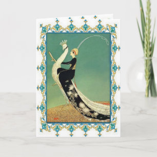 Lady and the Bird Greeting Card