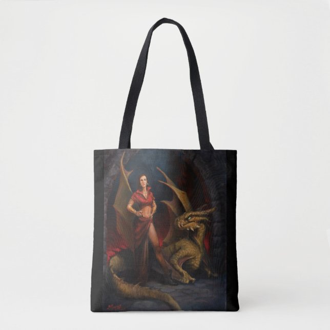 Lady and the Dragon Tote Bag (Front)