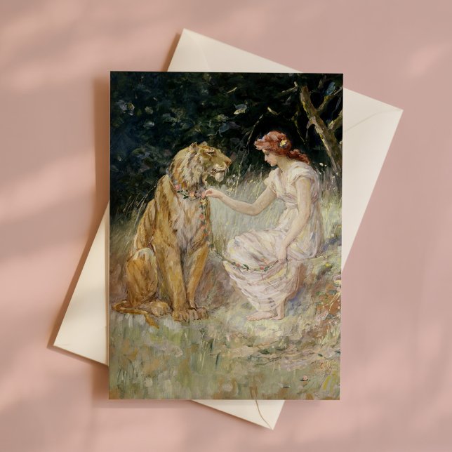 Lady and the Tiger | Frederick Stuart Church Card (Creator Uploaded)