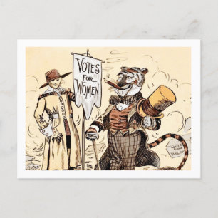 Lady and the Tiger Voting Rights Holiday Postcard