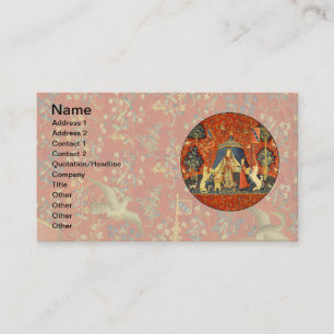Lady and the Unicorn Mediaeval Tapestry Art Business Card