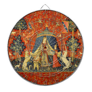 Lady and the Unicorn Mediaeval Tapestry Art Dartboard
