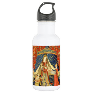 Lady and The Unicorn Mediaeval Tapestry: French Ar 532 Ml Water Bottle