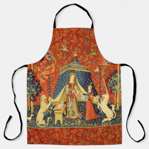Lady and The Unicorn Mediaeval Tapestry: French Ar Apron