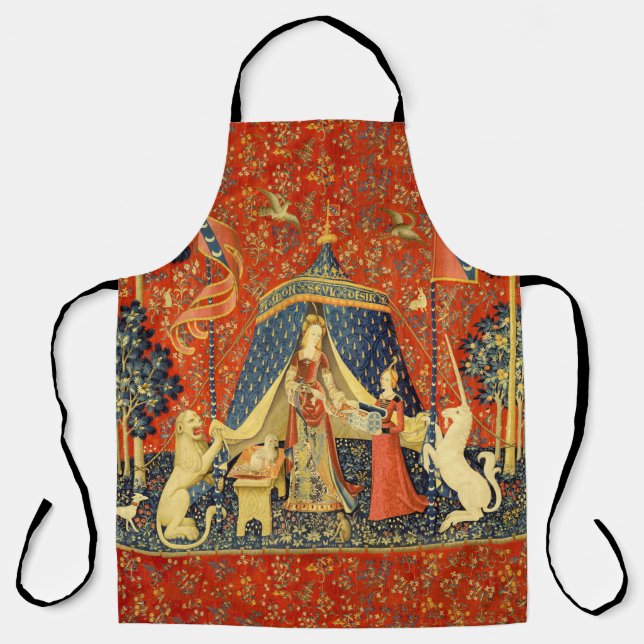 Lady and The Unicorn Mediaeval Tapestry: French Ar Apron (Front)