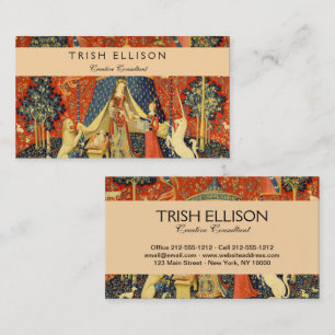Lady and The Unicorn Mediaeval Tapestry: French Ar Business Card