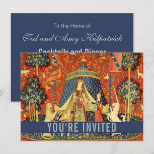 Lady and The Unicorn Mediaeval Tapestry: French Ar Invitation
