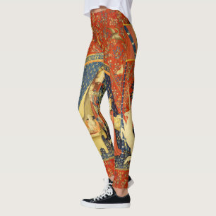 Lady and The Unicorn Mediaeval Tapestry: French Ar Leggings
