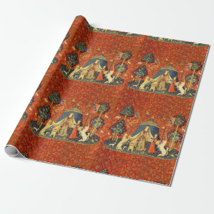 Lady and The Unicorn Mediaeval Tapestry: French Ar Wrapping Paper