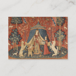 Lady And The Unicorn Middle Ages Vintage Tapestry Business Card