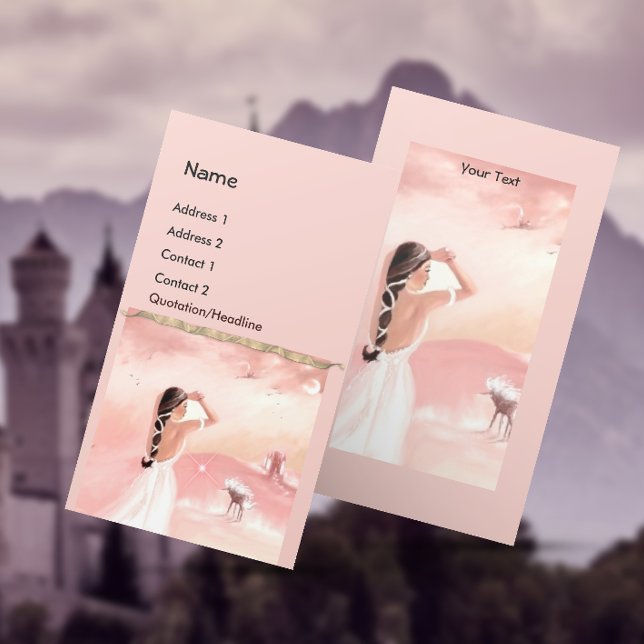 Lady and Unicorn Business Card (Creator Uploaded)