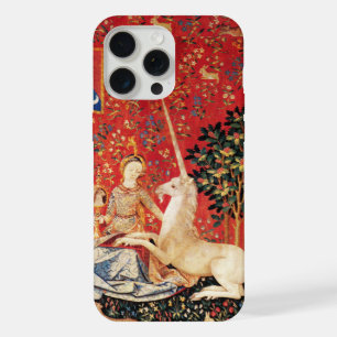 LADY AND UNICORN Fantasy Animals Green Red Floral iPhone 15 Pro Max Case