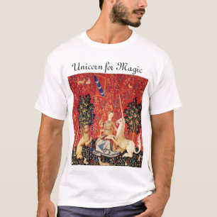 LADY AND UNICORN FOR MAGIC Fantasy Flowers,Animals T-Shirt