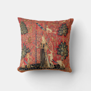 LADY AND UNICORN Lion,Fantasy Flowers,Animals Cushion