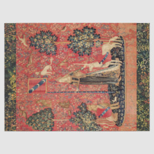 LADY AND UNICORN Lion,Fantasy Flowers,Animals Tissue Paper