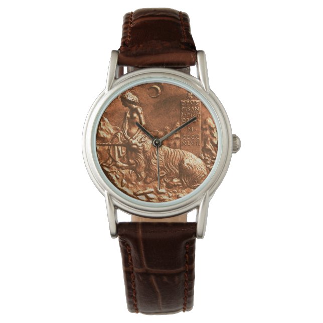 LADY AND UNICORN Mediaeval Medallion Watch (Front)
