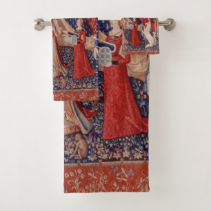 Lady and Unicorn Mediaeval Tapestry Desire Bath Towel Set