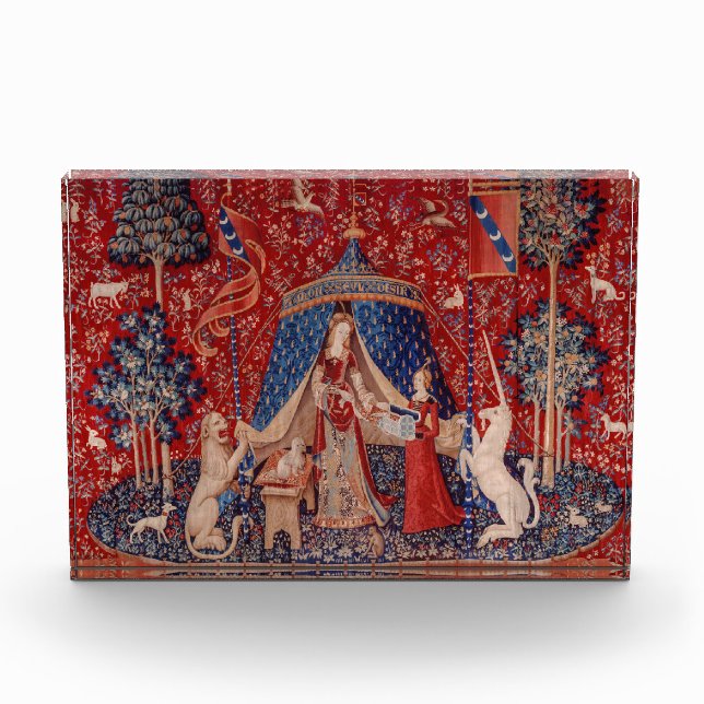 Lady and Unicorn Mediaeval Tapestry Desire Photo Block (Front)