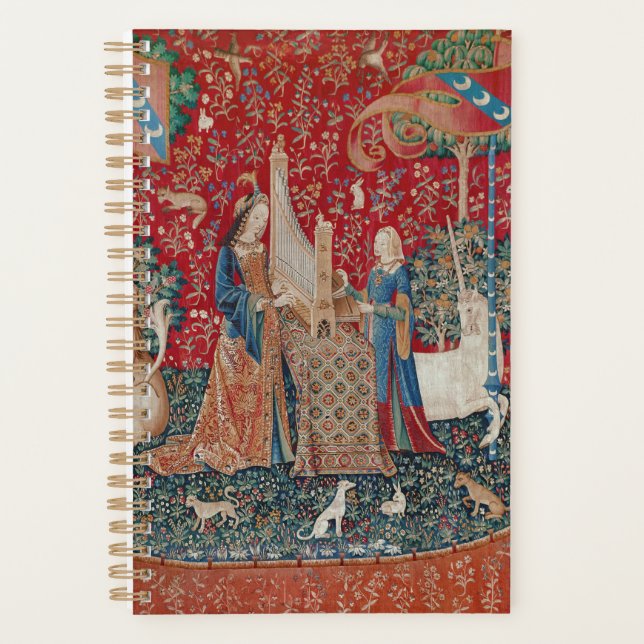 Lady and Unicorn Mediaeval Tapestry Hearing Planner (Front)